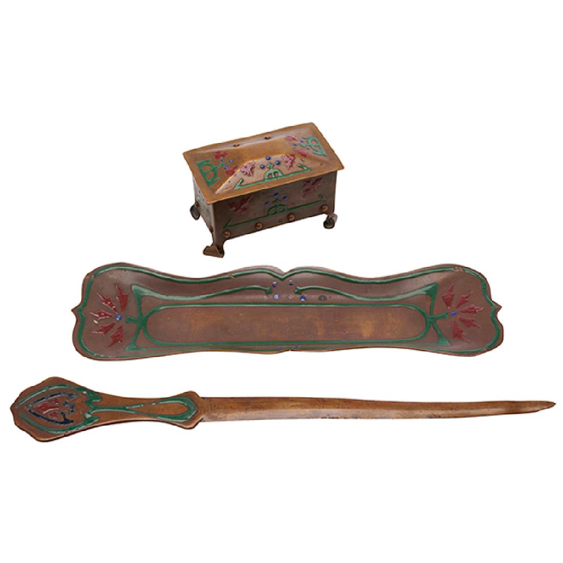 The Art Crafts Shop, stamp box, pen tray and letter (1 of 2)