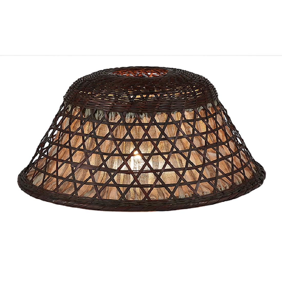 Contemporary Arts and Crafts, lamp shade, wicker, (1 of 1)