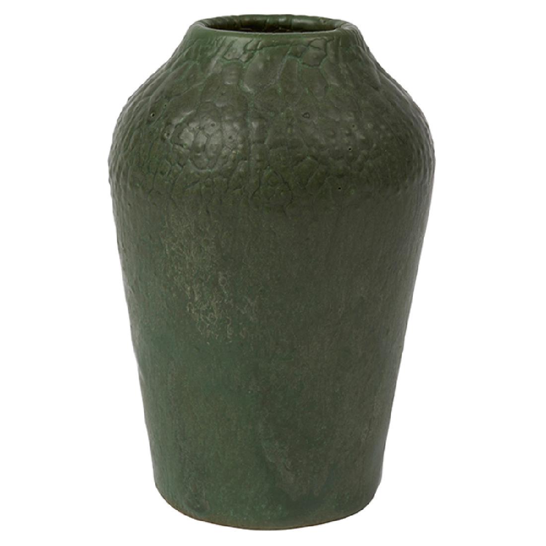 Hampshire Pottery, vase, Keene, NH, matte green glazed (1 of 1)