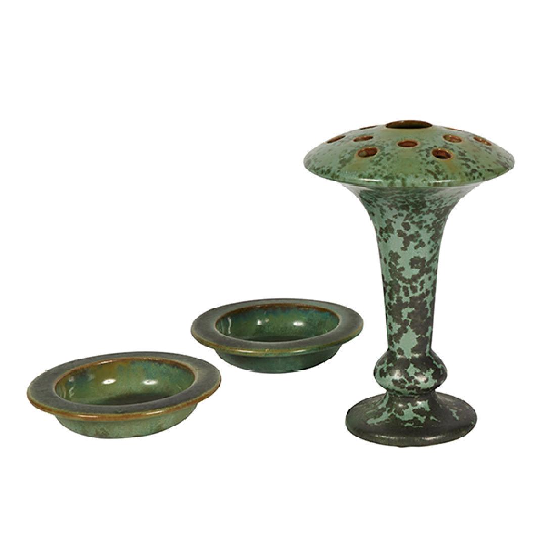 Fulper Pottery Co., bowls, pair and vase, Flemington, (1 of 1)