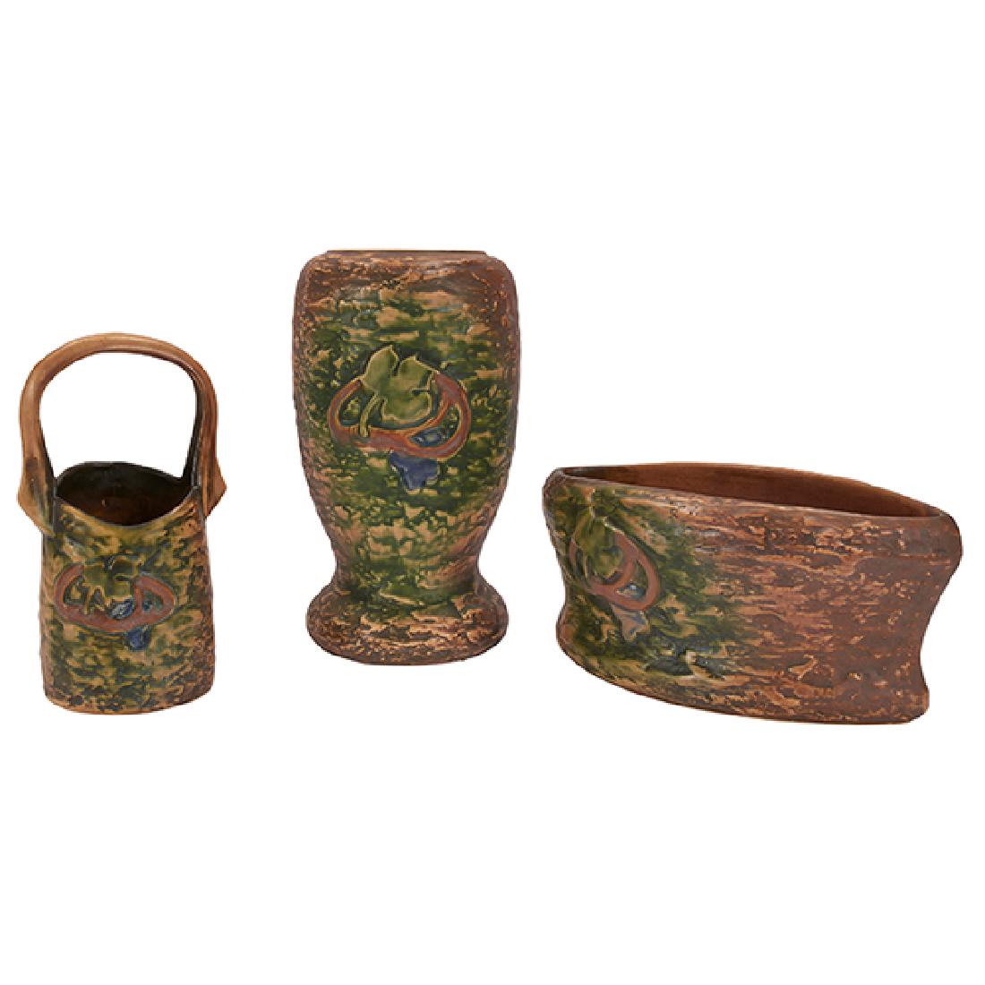 Roseville Pottery Co., Imperial, vases, set of three, (1 of 1)