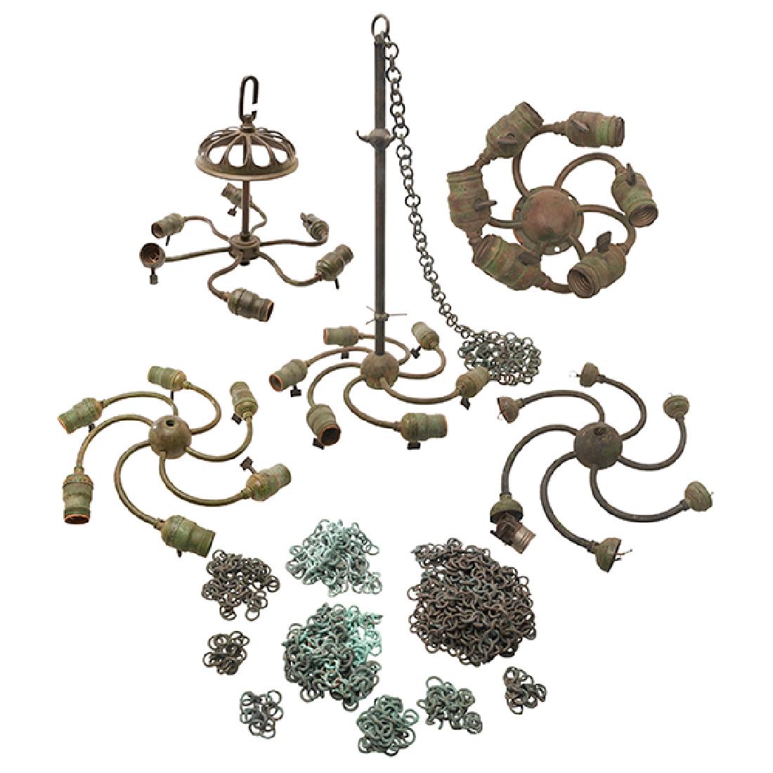 Reproduction Tiffany Studios, hanging clusters, five (1 of 1)