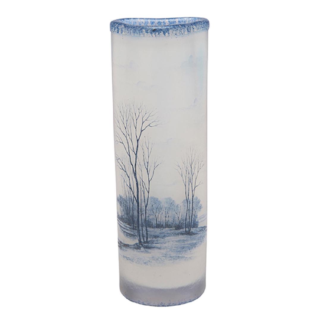 Daum, Paysage d'Hiver vase, Nancy, France, acid etched, (1 of 1)