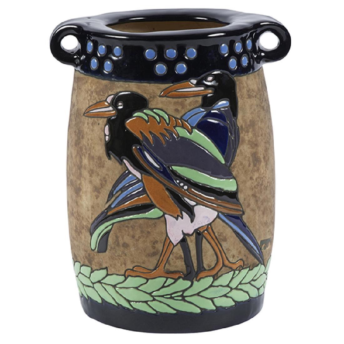 Amphora, Bird vase, #11612, 14, Austria, glazed (1 of 1)