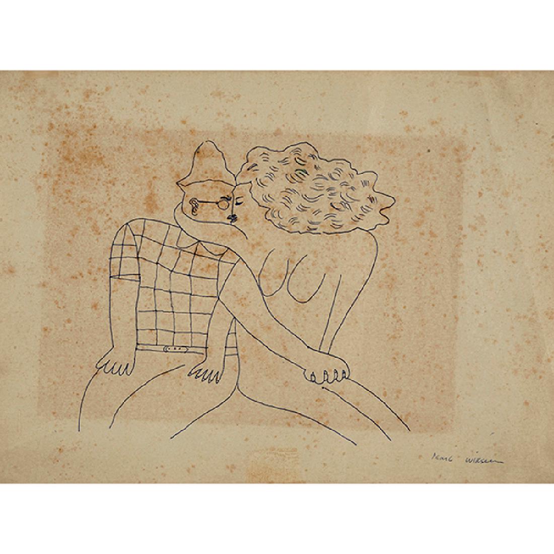 Karl Wirsum, (American, b. 1939), Untitled, pen on (1 of 2)