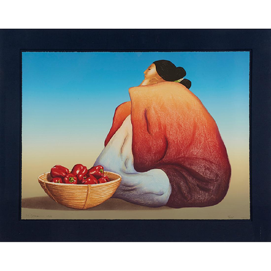 R.C. Gorman, (American, 1931-2005), Seated Woman with (1 of 1)