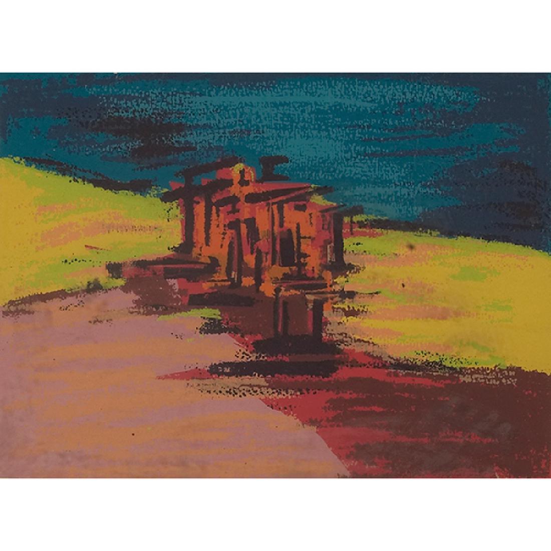 Riva Helfond, Sunium, 1964, color lithograph, signed in (1 of 1)