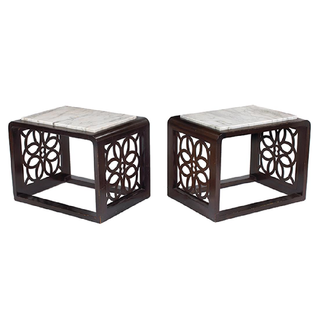 Baker, attribution, occasional tables, pair, 1960s, (1 of 1)