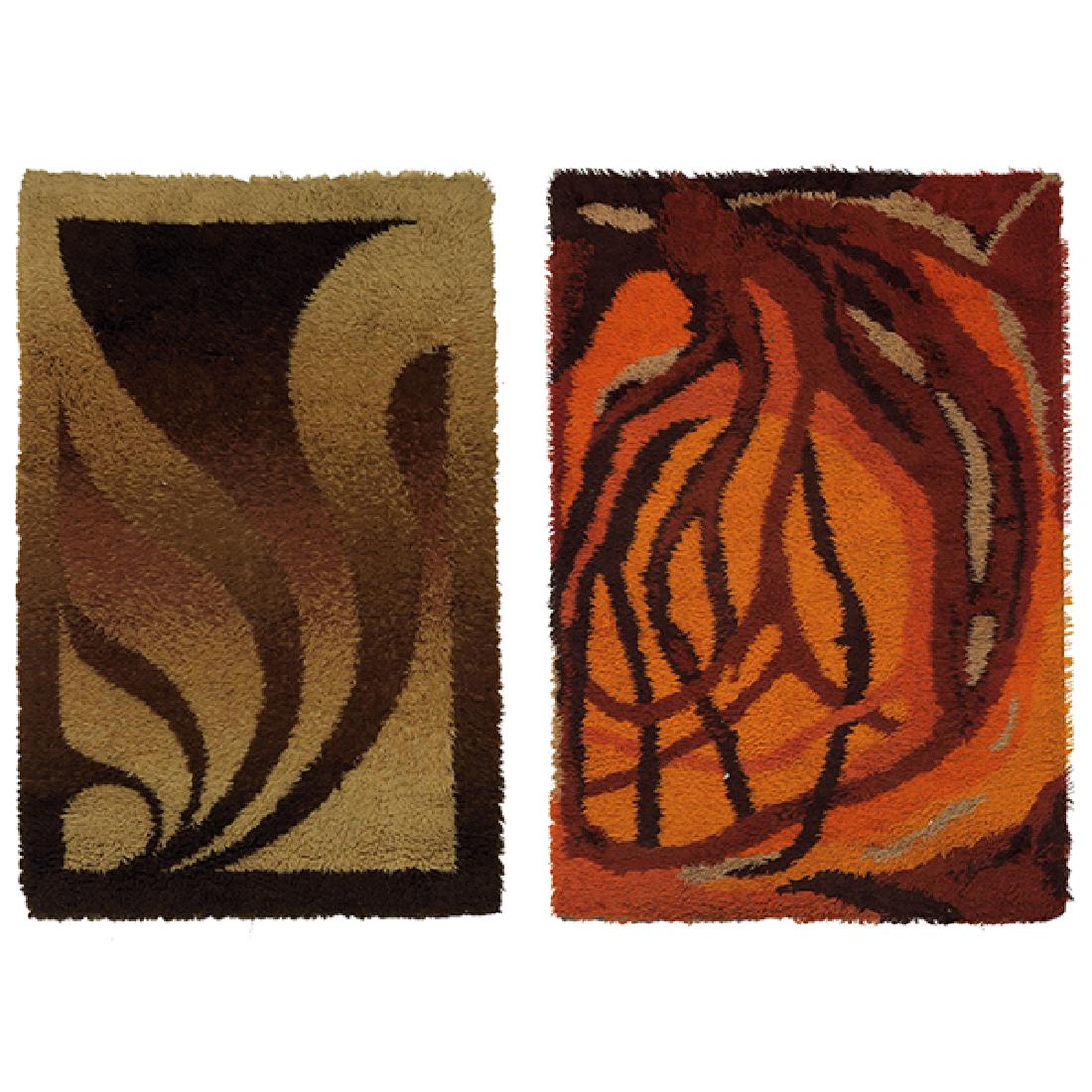 Danish, Rya rug, two, Denmark, 1960s, wool, unsigned, (1 of 1)