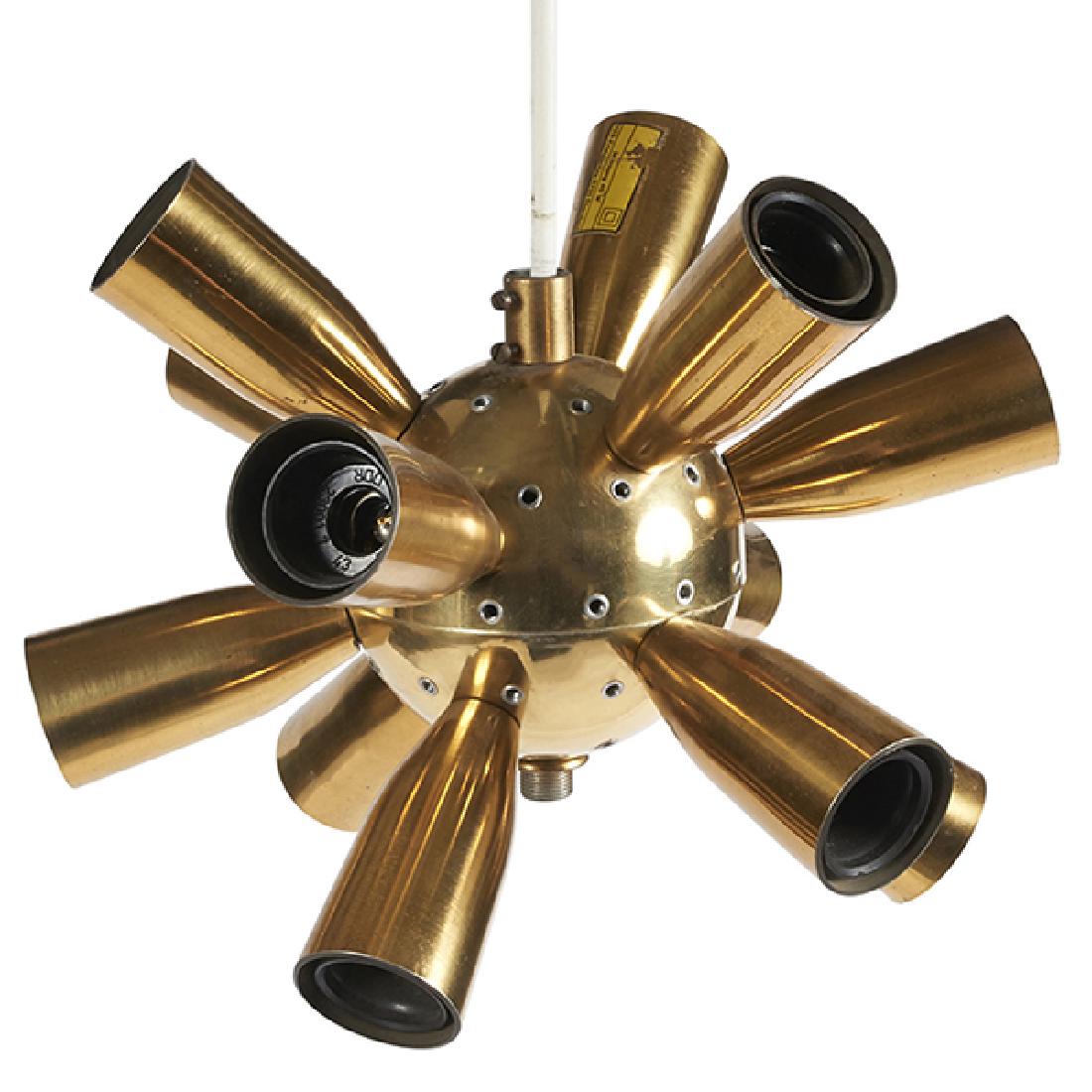 German, small Sputnik light fixture, 1960s, brass, (1 of 1)