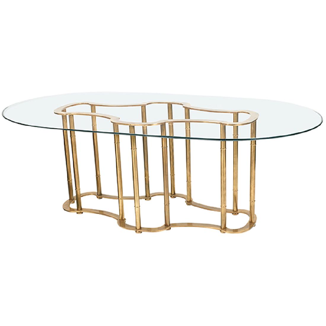 Mastercraft, dining table, Italy, USA, 1970s, brass, (1 of 1)
