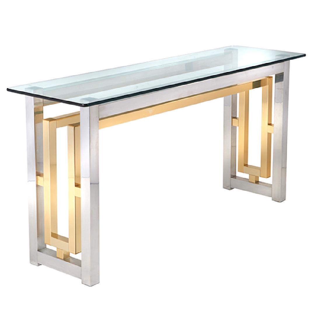 Romeo Rega, attribution, console table, Italy, chrome, (1 of 1)