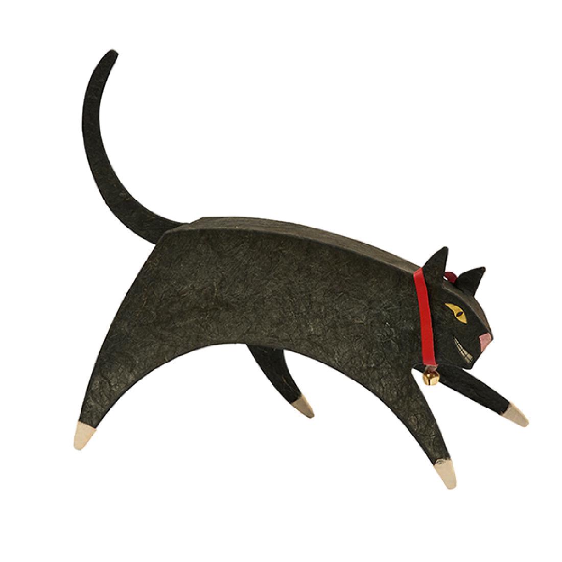 Artist Unknown, Cat table lamp, rice paper, metal, (1 of 1)