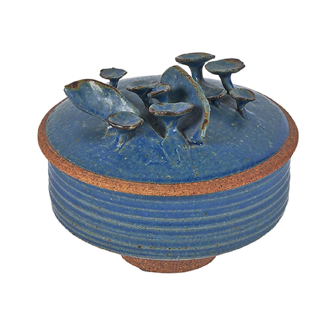 Studio ceramic, covered bowl, 1960s, glazed (1 of 1)