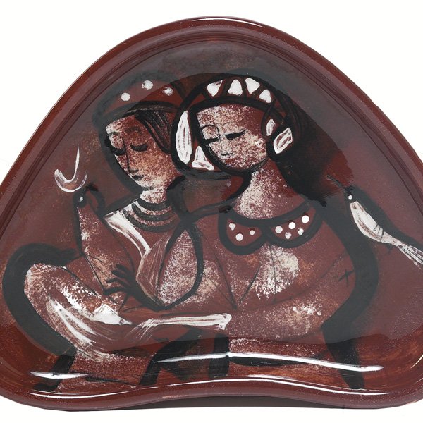 Pillin tray, unusual design of two women