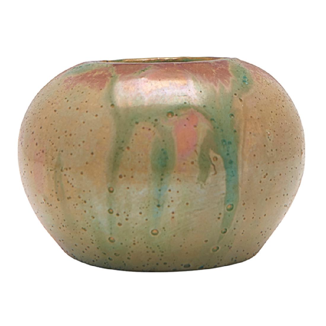 Pewabic Pottery miniature vase 2"dia x 1.5"h (1 of 3)