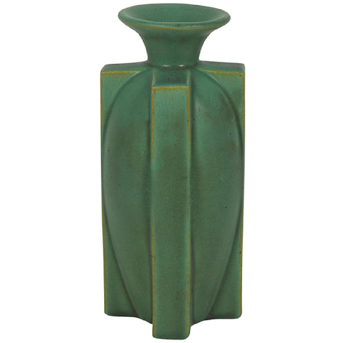 Teco, W.D. Gates (1852-1935), designer buttressed vase, (1 of 2)
