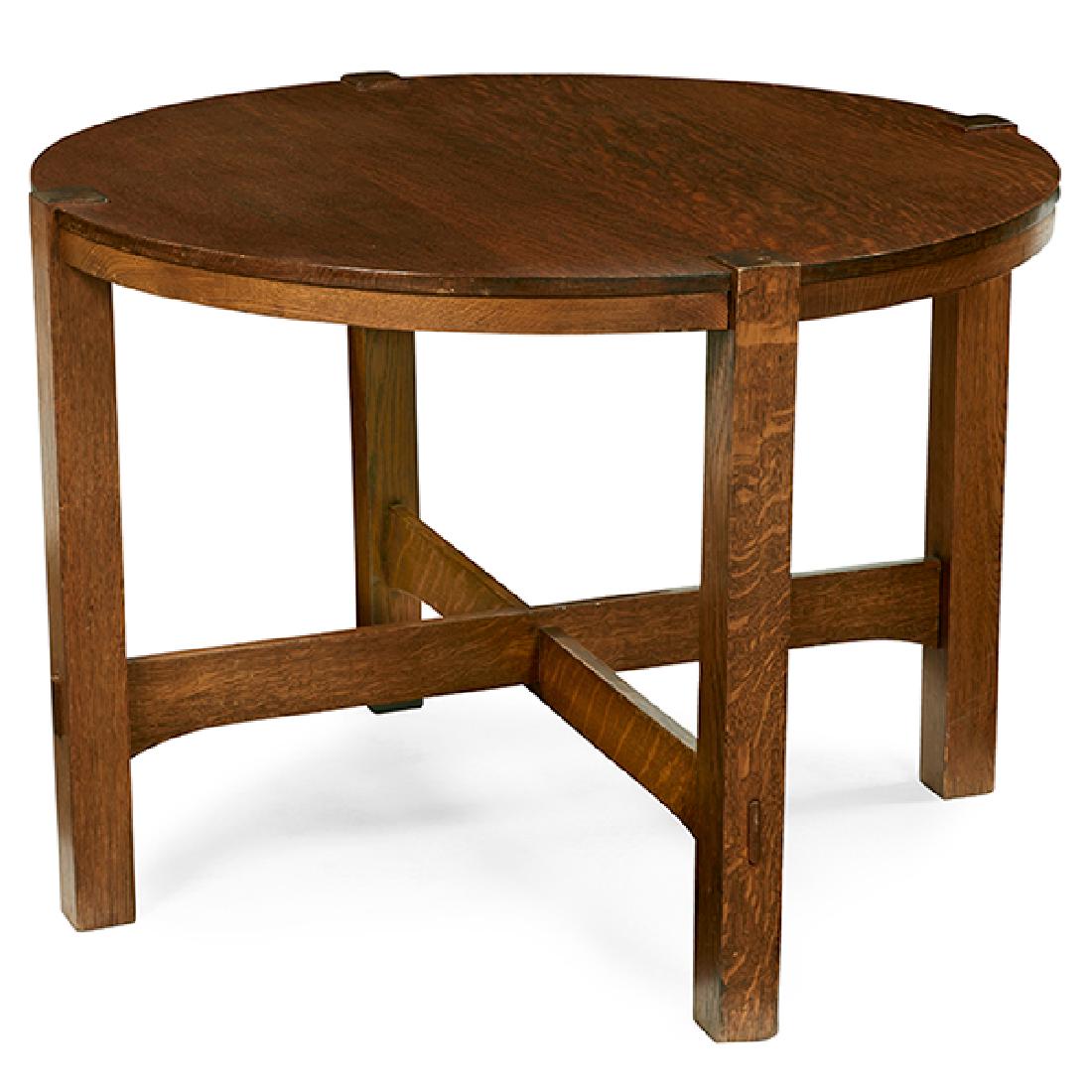 Stickley Brothers lamp table, #130 40.5"dia x 29"h (1 of 1)