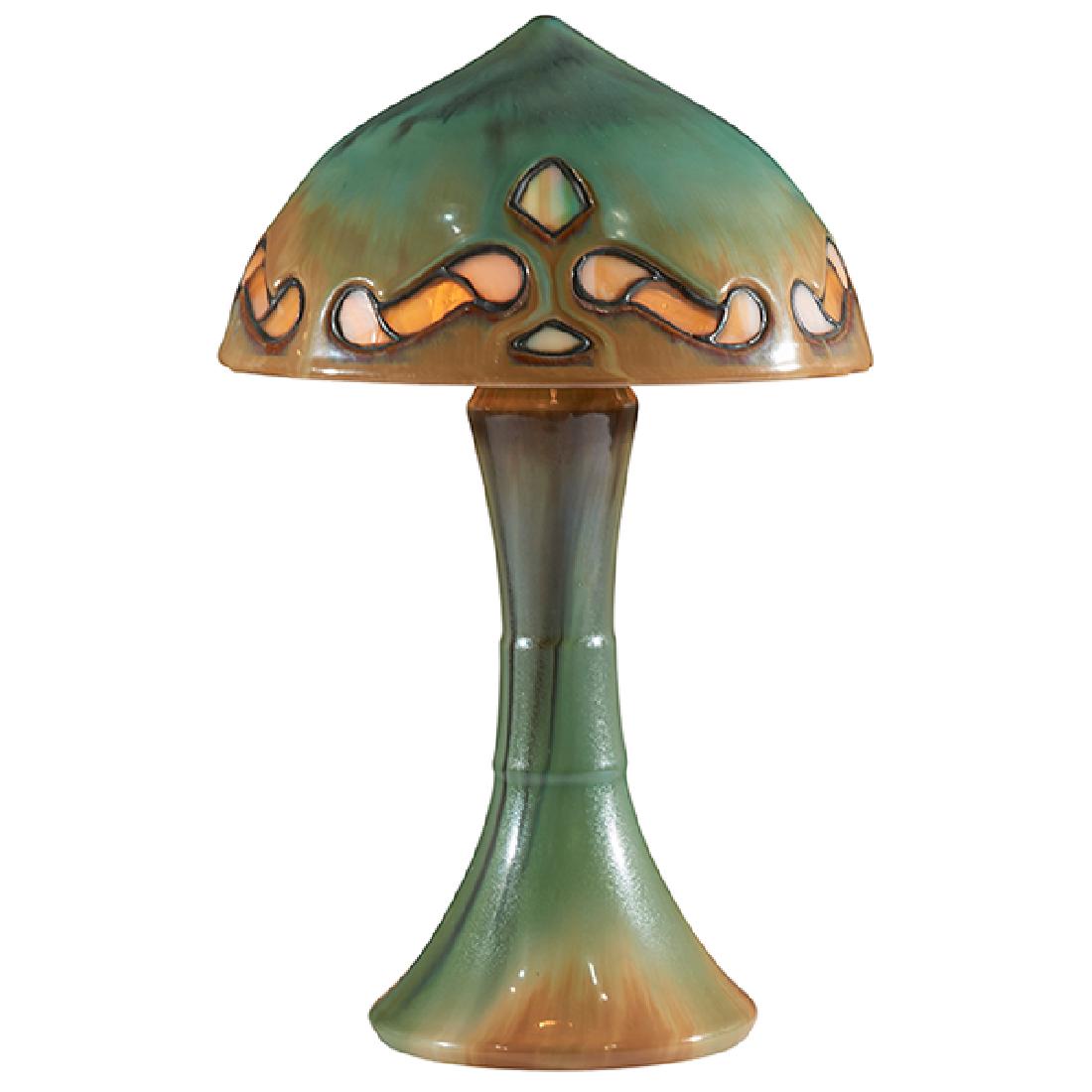 Fulper Pottery Co. boudoir lamp, #L23 8.5"dia x 14"h (1 of 1)