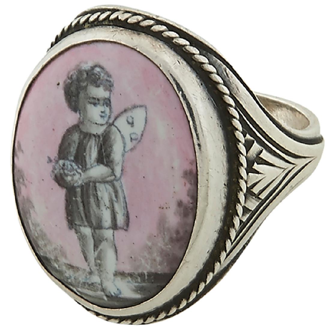 John Pontus Petterson (1884-1949) Winged Putto ring (1 of 1)