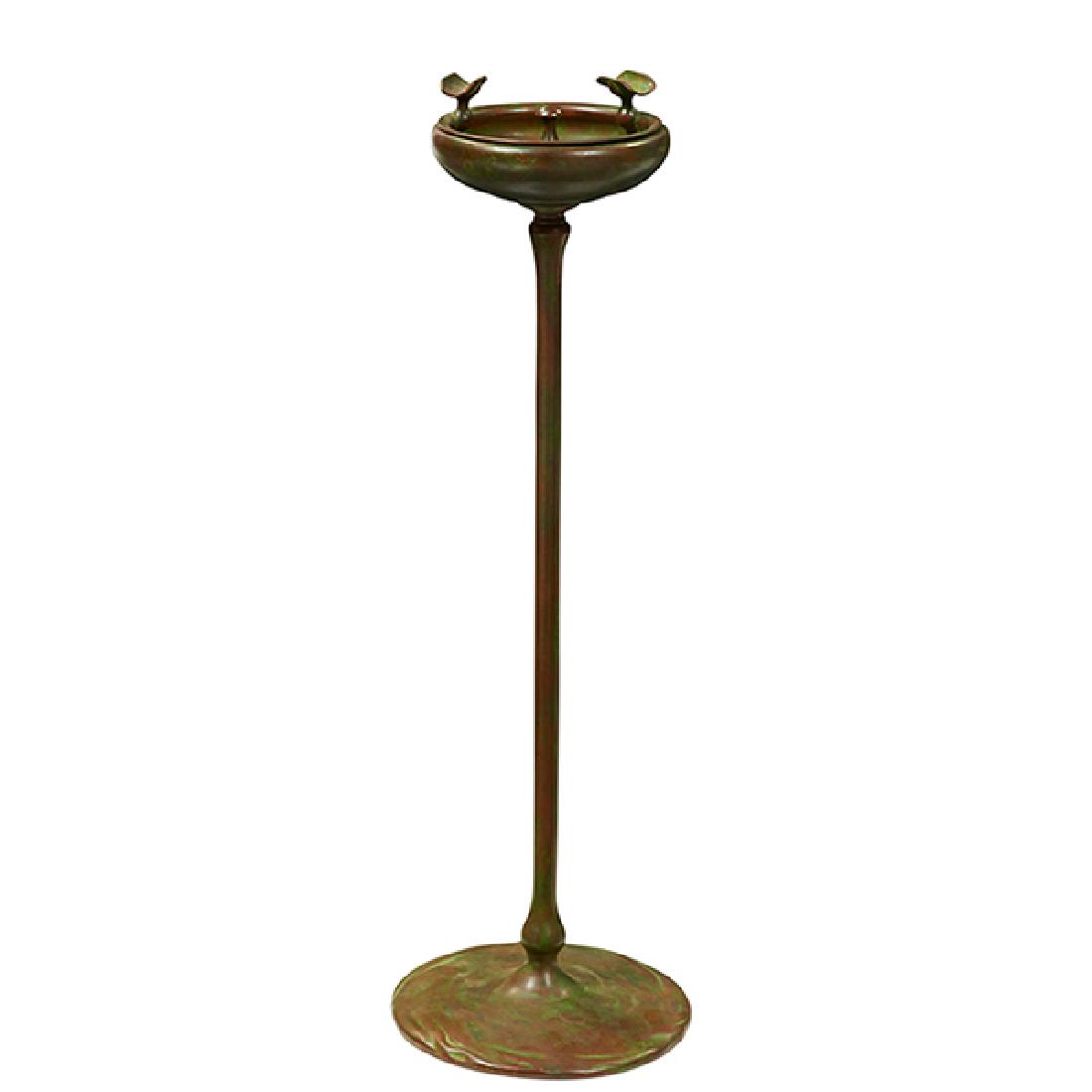 Tiffany Studios ash receiver stand, #1649 9"dia x 27"h (1 of 1)