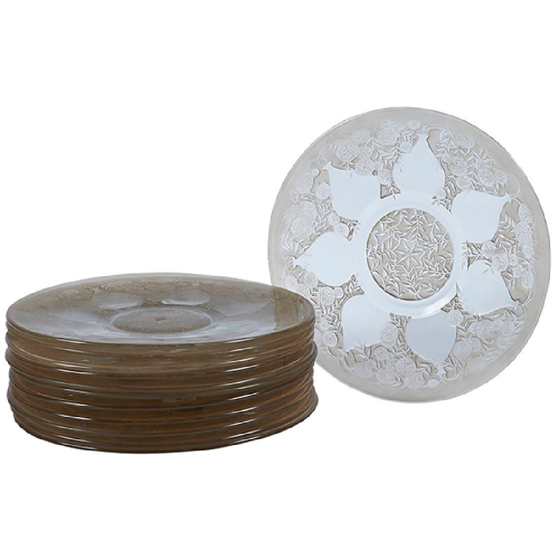 Rene Lalique (1860-1945) Vases plates, set of twelve (1 of 1)