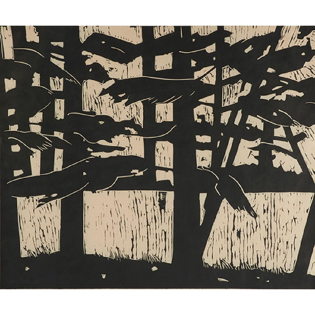 Alex Katz, (American, b. 1927), Pines, linocut, 27.5" x (1 of 2)