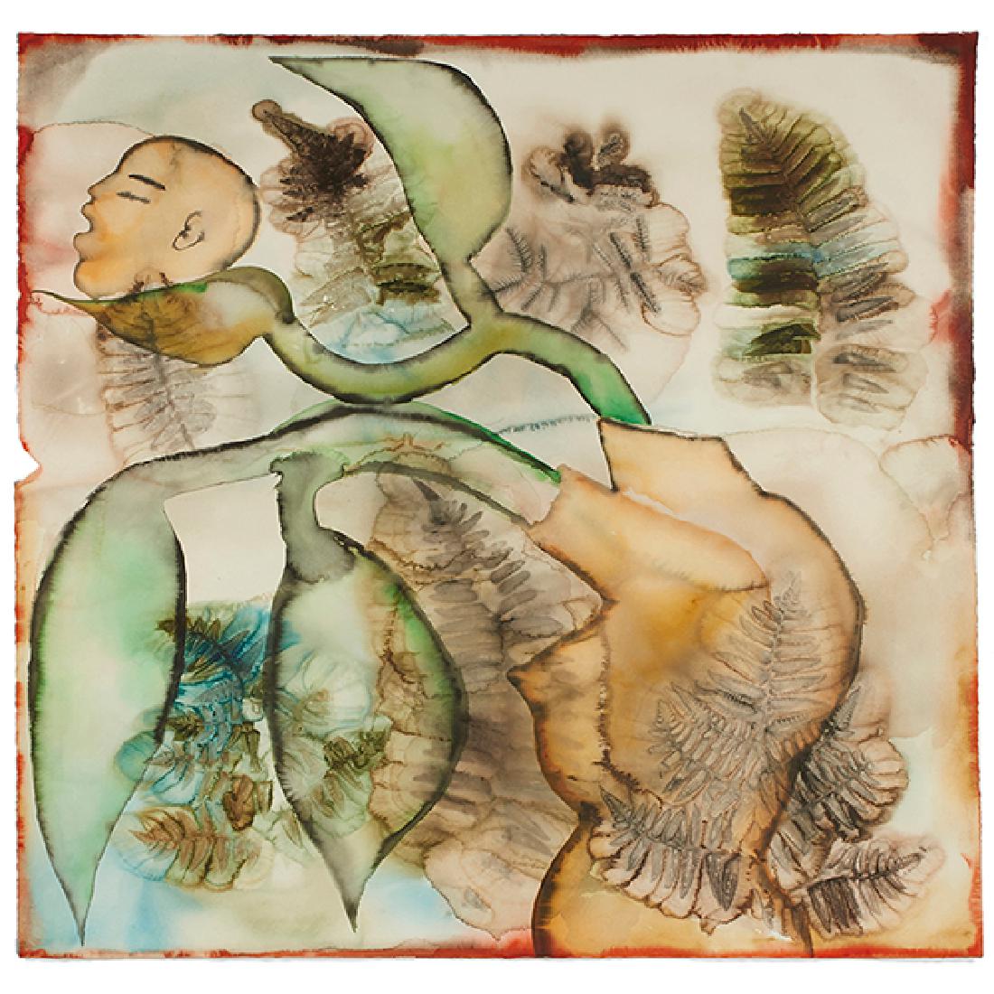 Francesco Clemente, (Italian, b. 1952), To Be Titled,: Francesco Clemente, (Italian, b. 1952), To Be Titled, 1996, watercolor on paper, 44.5" x 45" Provenance: Gagosian Gallery, New York, New York Acquired from the above Thence by descent through the fami