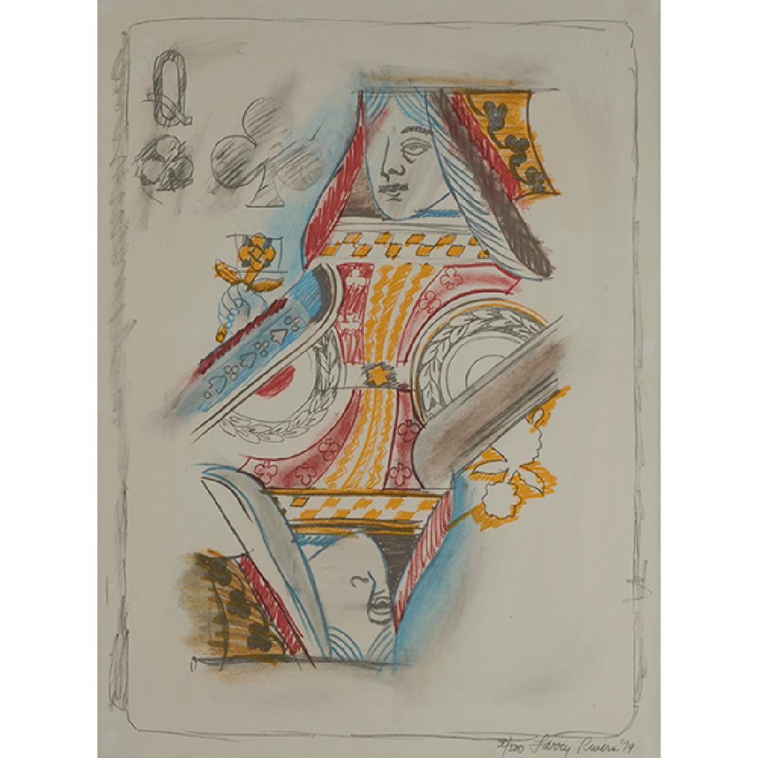 Larry Rivers, (American, 1923-2002), Queen of Clubs, (1 of 2)