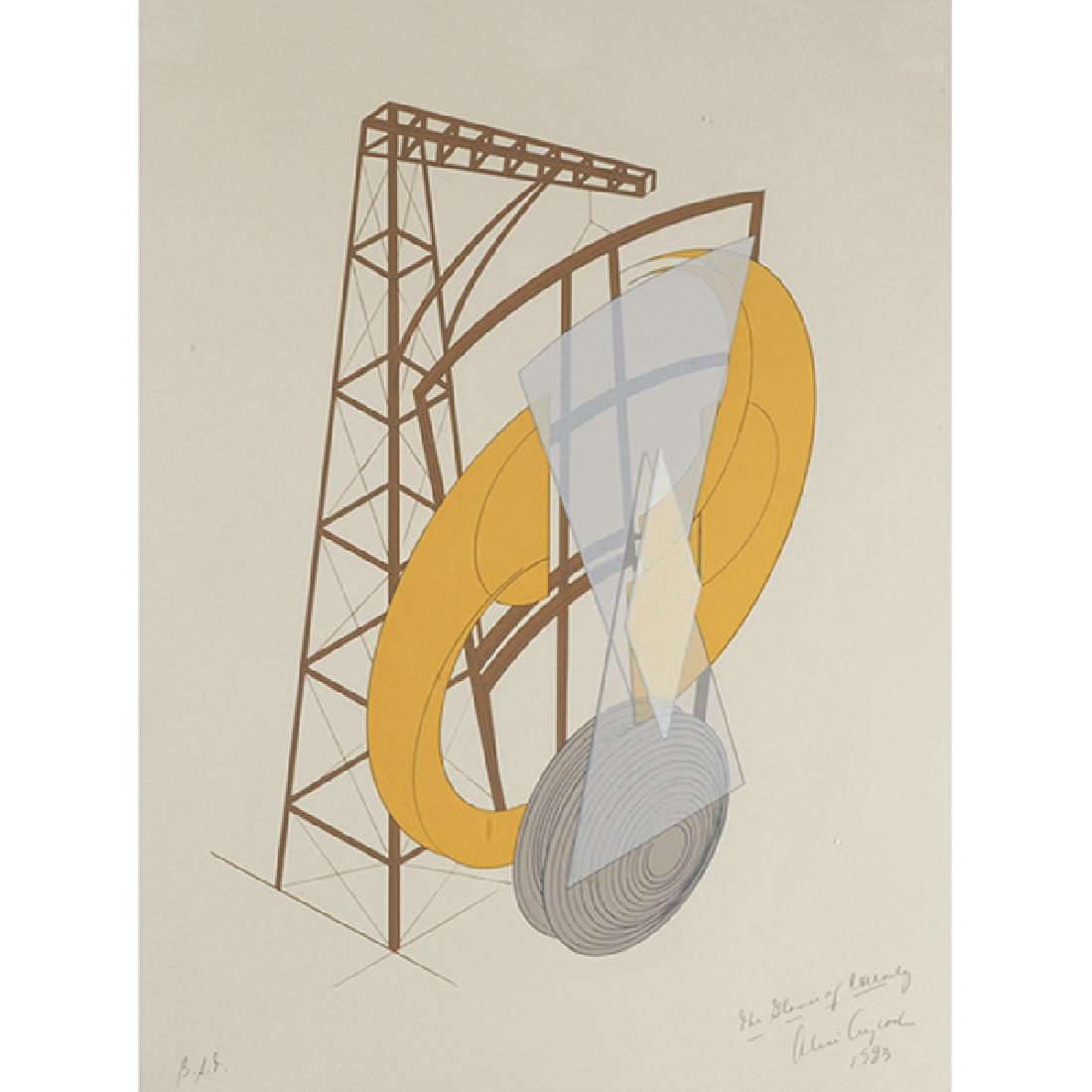 Alice Aycock, (American, b. 1946), The Glance of: Alice Aycock, (American, b. 1946), The Glance of Eternity, 1983, color screenprint, signed, titled and dated in pencil, edition B.A.T., 19.25" x 13.5"