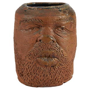 Robert Arneson, (American, 1930-1992), Pot Kisser,: Robert Arneson, (American, 1930-1992), Pot Kisser, 1978, ceramic, signed, titled and dated, 9"h x 7"w x 6"d Provenance: Garth Clark Gallery, New York, New York Private Collection Cowan's Auctions, Cin