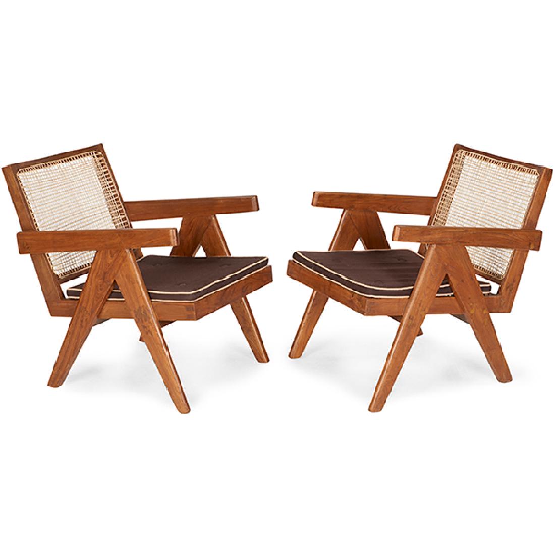 Pierre Jeanneret Low Lounge Chairs, pair, PJ-SI-29-A (1 of 1)