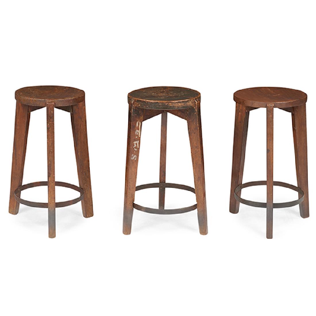 Pierre Jeanneret Round Stools, 3, model PJ-SI-22A (1 of 1)