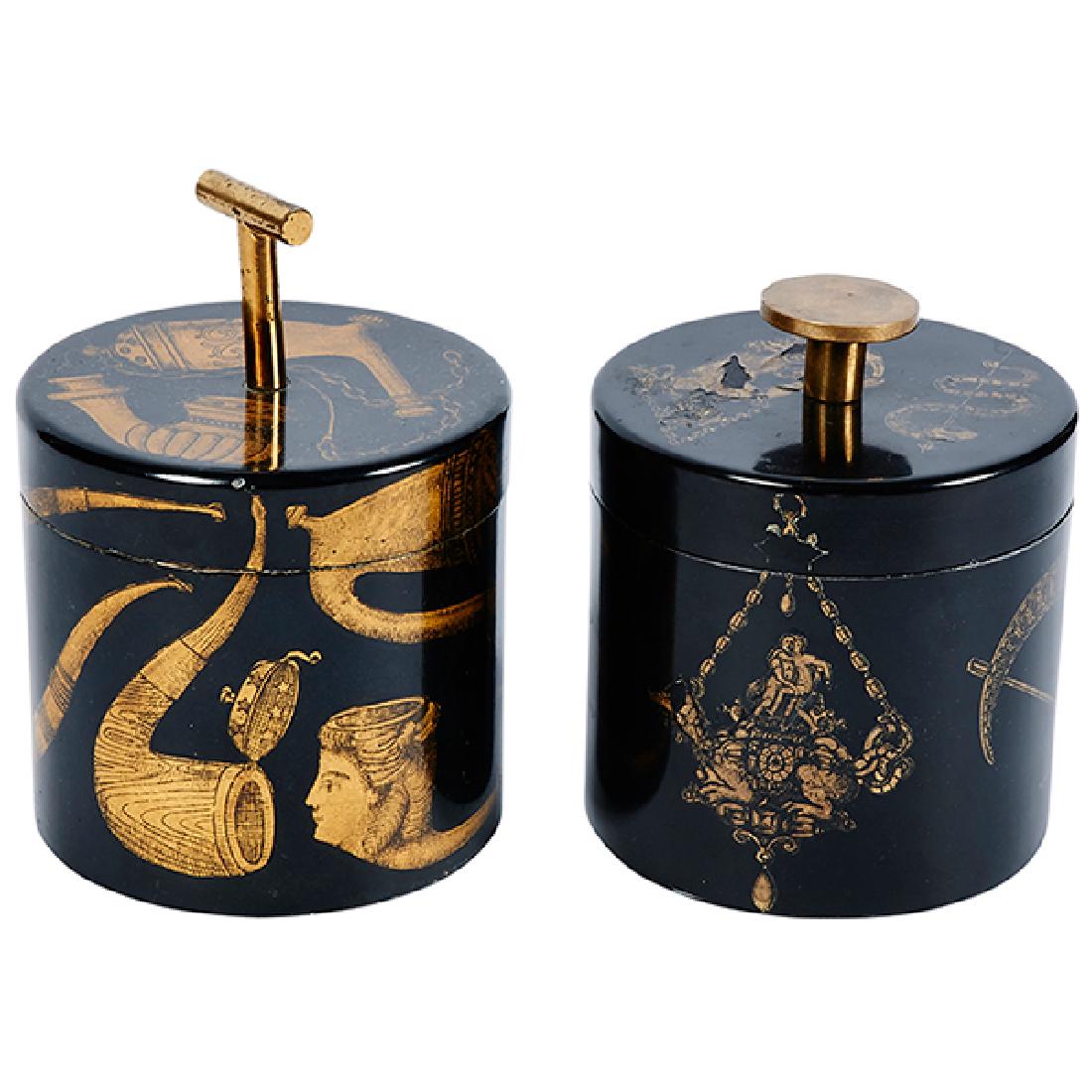 Piero Fornasetti Tobacco jars, two, Signed (1 of 1)