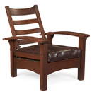 Gustav Stickley Morris chair, #2340 31"w x 37"d x 39"h