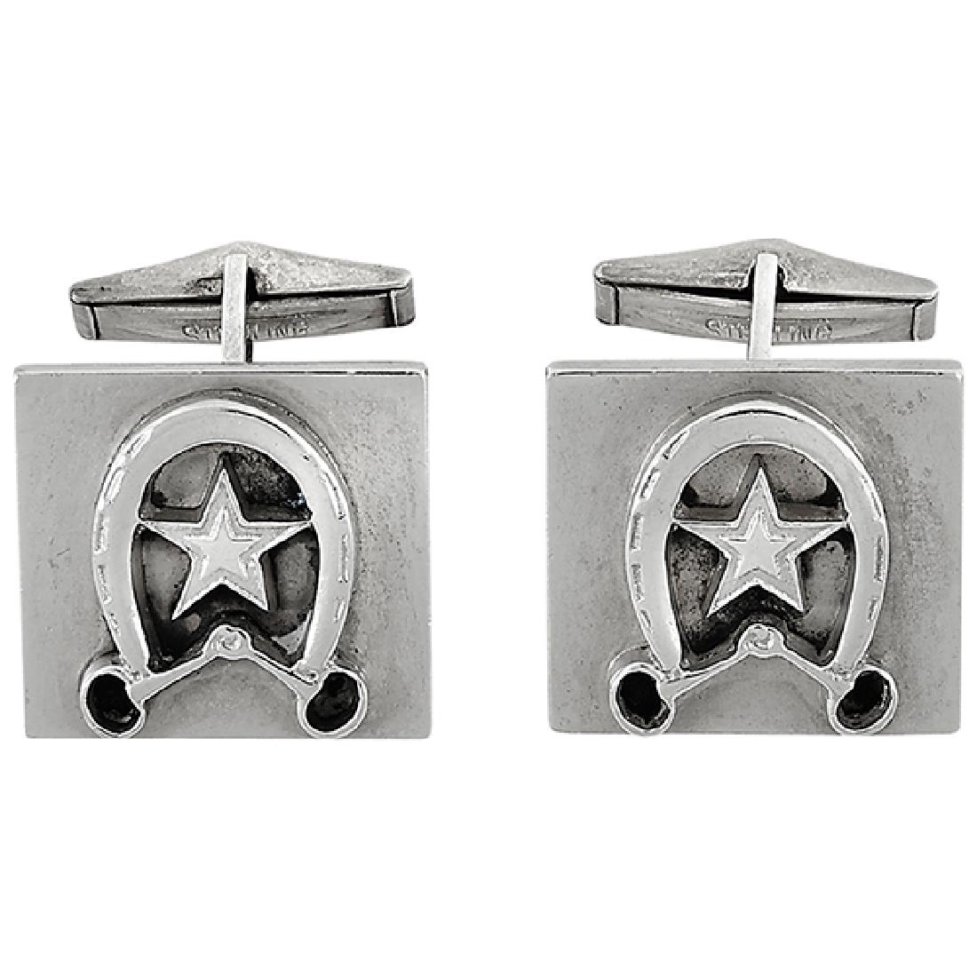 The Kalo Shop Equestrian cufflinks 7/8"sq (1 of 2)