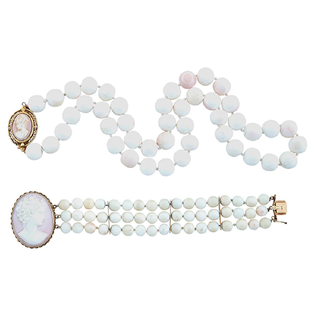 Antique Jewelry Angel Skin and Cameo assembled (1 of 1)