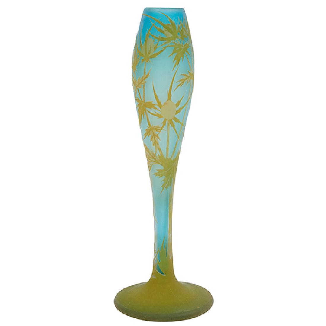 Muller Freres Eryngium vase 4"dia x 12.25"h (1 of 3)