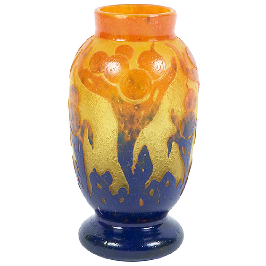 Le Verre Francais Floral vase 3"dia x 5.5"h (1 of 3)