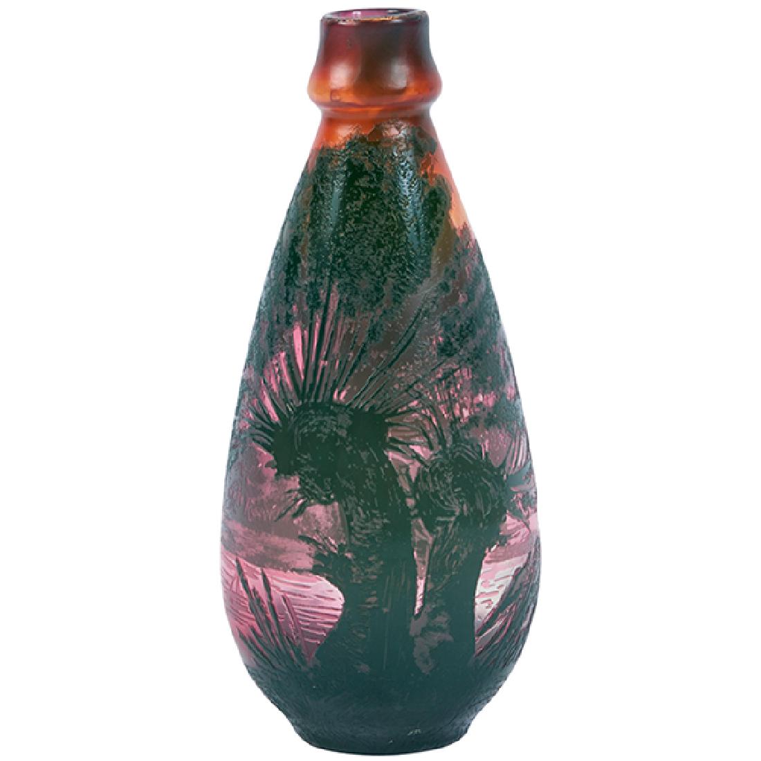 DeVez Landscape vase 2.5"dia x 5.75"h (1 of 3)