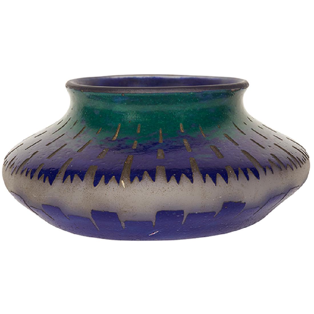 Le Verre Francais Geometric bowl 7"dia x 3.5"h (1 of 2)