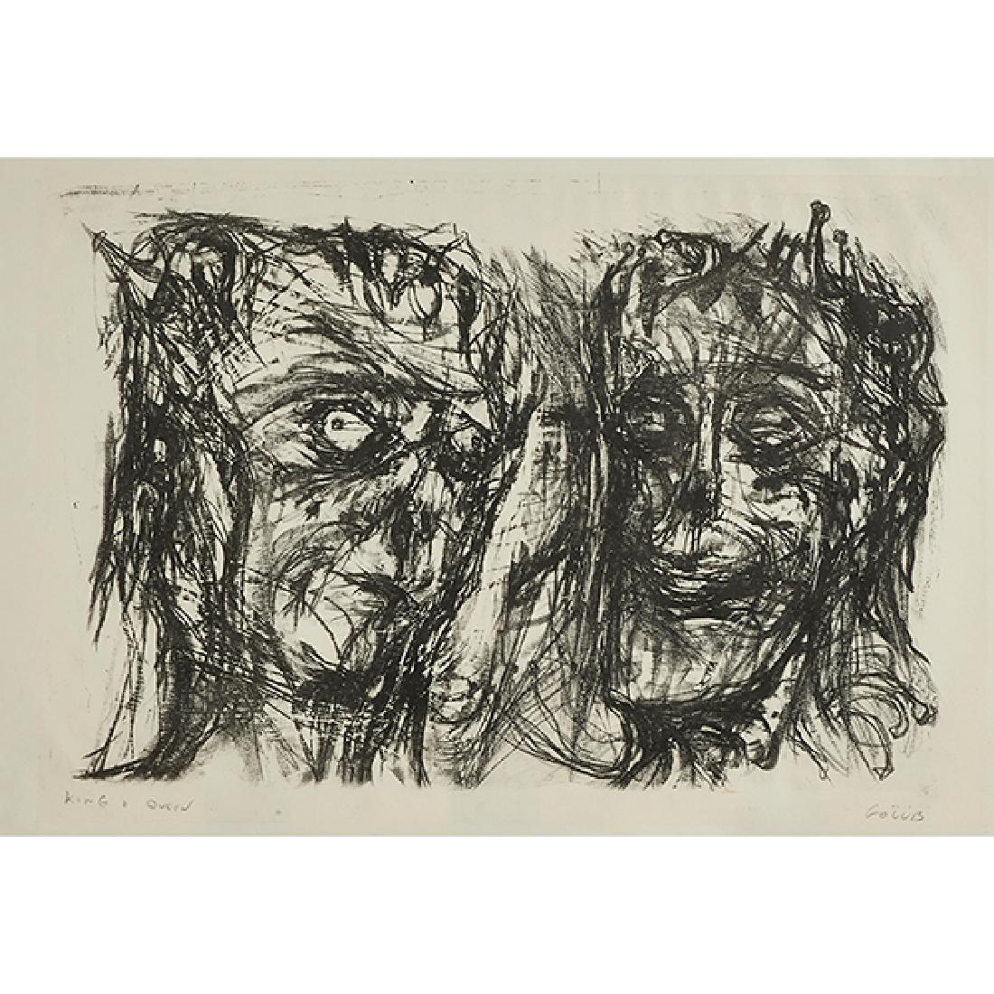 Leon Golub, (American, 1922-2004), King and Queen, (1 of 2)