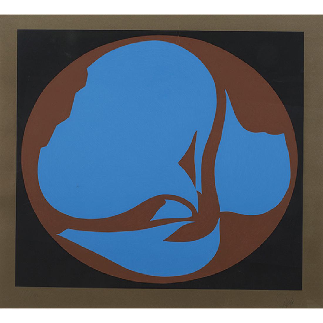 Jack Youngerman, (American, b. 1926), Untitled (a suite: Jack Youngerman, (American, b. 1926), Untitled (a suite of 5 works), color screenprints, each signed and numbered in pencil, largest 54" x 43" Provenance: Tribune Tower Collection