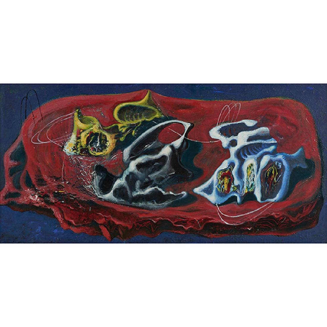 Ezio Martinelli, (American, 1895-1987), Untitled, oil (1 of 2)