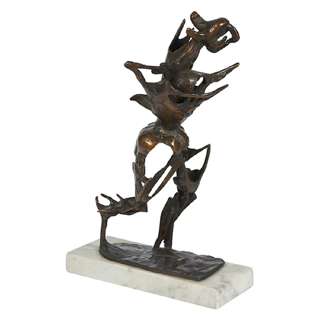 Abbott Pattison, (American, 1916-1999), Flight, bronze: Abbott Pattison, (American, 1916-1999), Flight, bronze on marble base, signed, 15.5"h x 10"w x 4"d