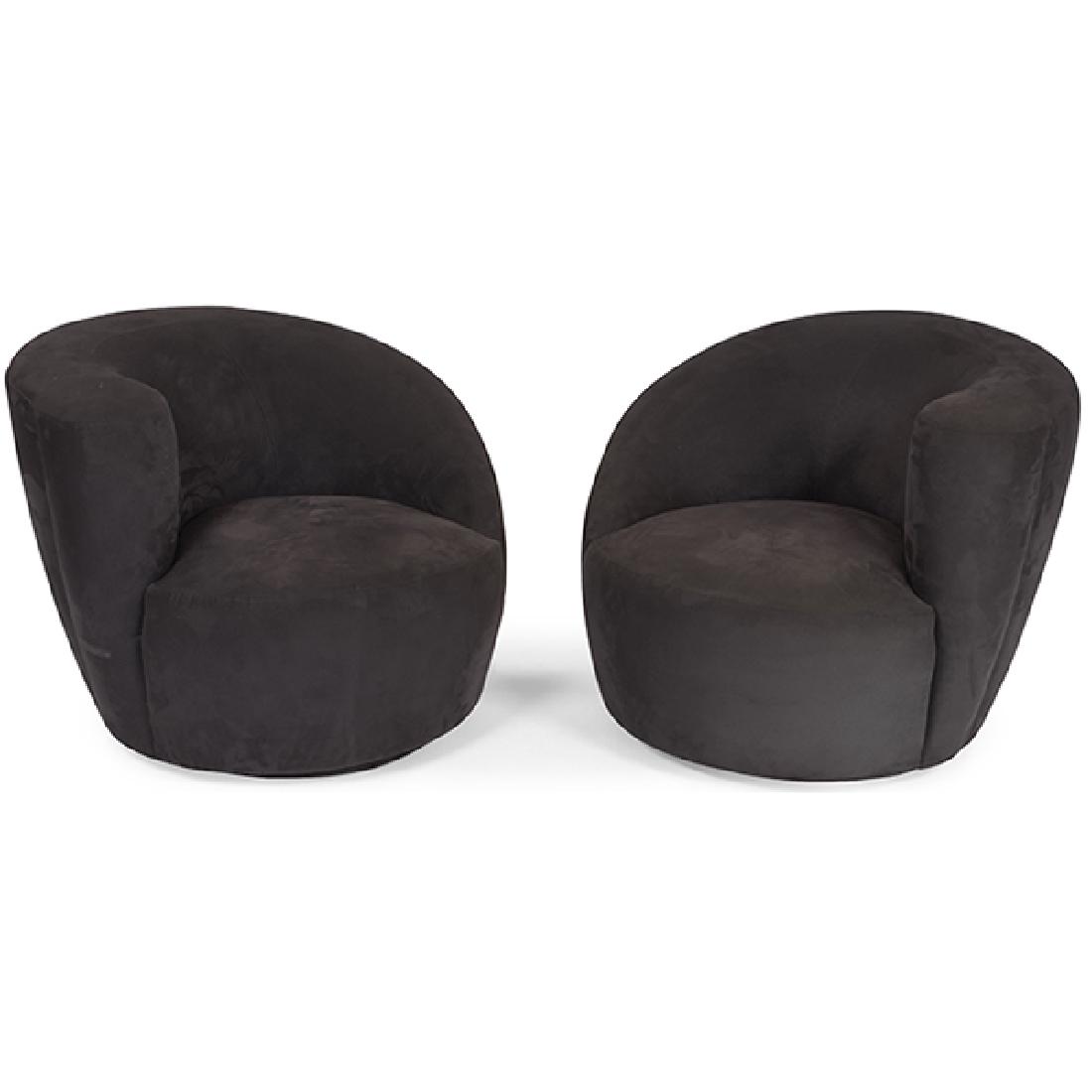 Vladimir Kagan (1927-2016) swiveling lounge chairs, (1 of 1)