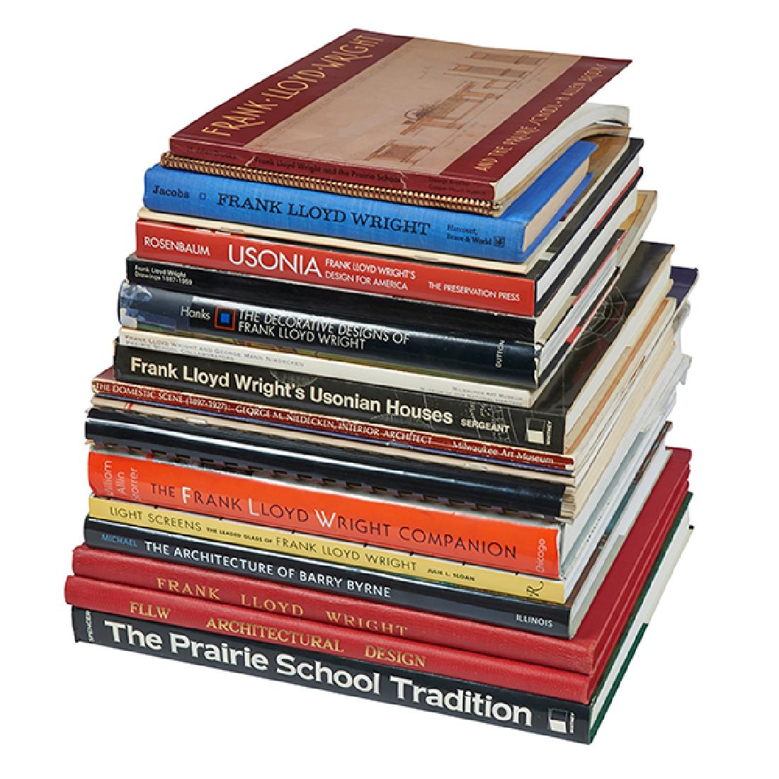 Various Authors, pertaining to the writings of Frank: Various Authors, pertaining to the writings of Frank Lloyd Wright, nine books, 1. Brownell, Baker and Frank Lloyd Wright, Architecture and Modern Life, 2. Gannett, William C., The House Beautiful, 3.
