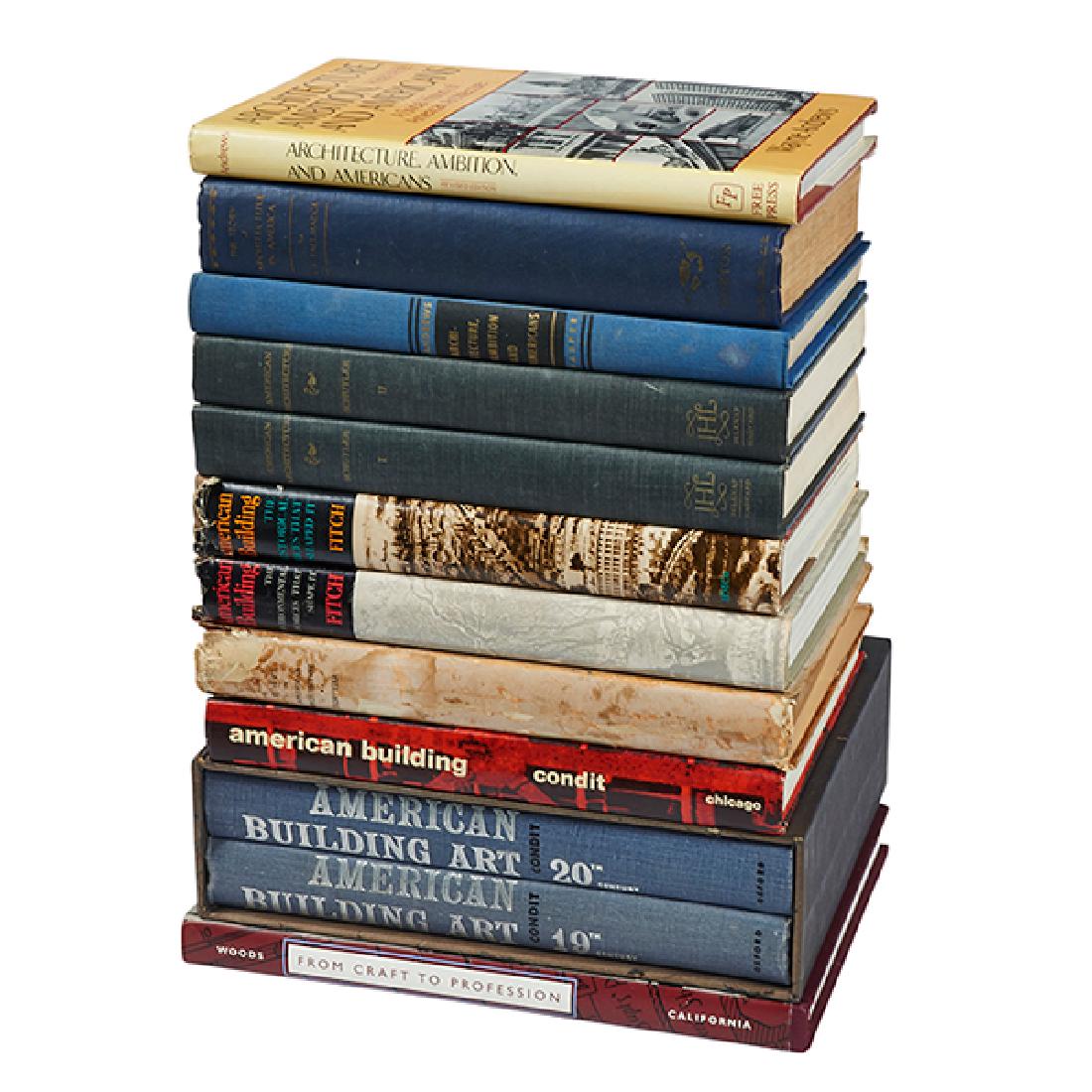 Various Authors, pertaining to American architecture,: Various Authors, pertaining to American architecture, eleven books, 1. Andrews, Wayne, Architecture, Ambition, and Americans, 2. Andrews, Wayne, Architecture, Ambition, and Americans: A Social History