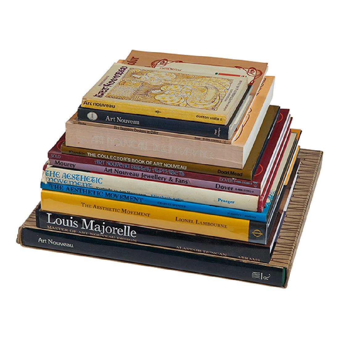 Various Authors, pertaining to Art Nouveau, twelve: Various Authors, pertaining to Art Nouveau, twelve books, 1. Amaya, Mario, Art Nouveau, 2. Aslin, Elizabeth, The Aesthetic Movement: Prelude to Art Nouveau, 3. Barilli, Renato, Art Nouveau, 4. Bouillo