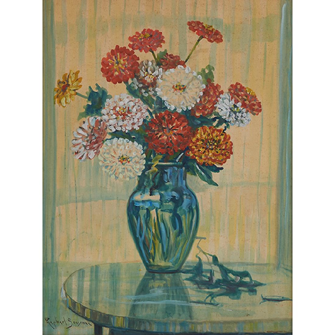 Raphael Senseman, Still Life, oil on paper, signed: Raphael Senseman, Still Life, oil on paper, signed lower left, 19.5" x 14.5"